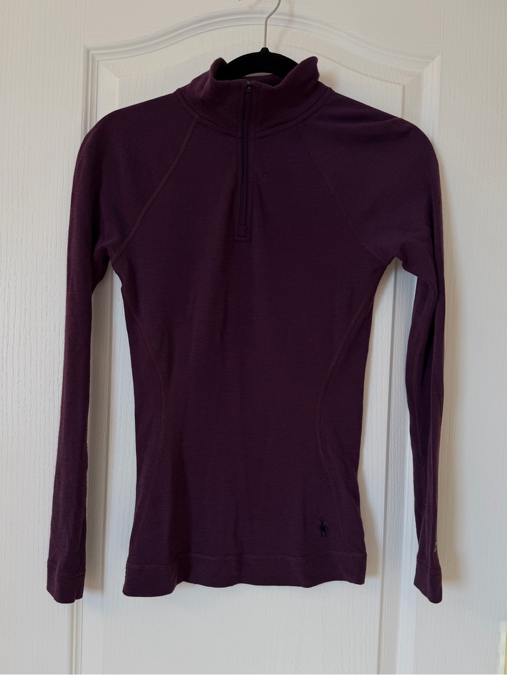 Smartwool Women’s XS Merino Wool 1/4 Zip Base Layer Purple Pullover